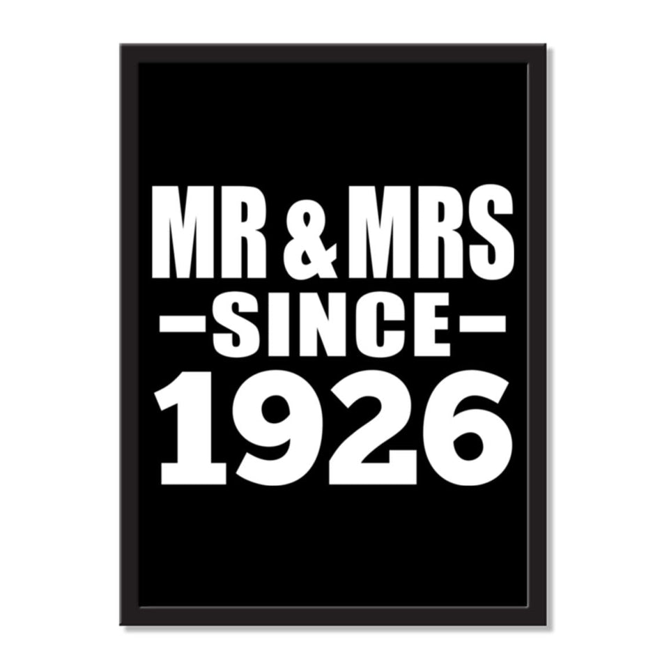 Mr & Mrs Since 1926 - Portrait Frame Photo Tile