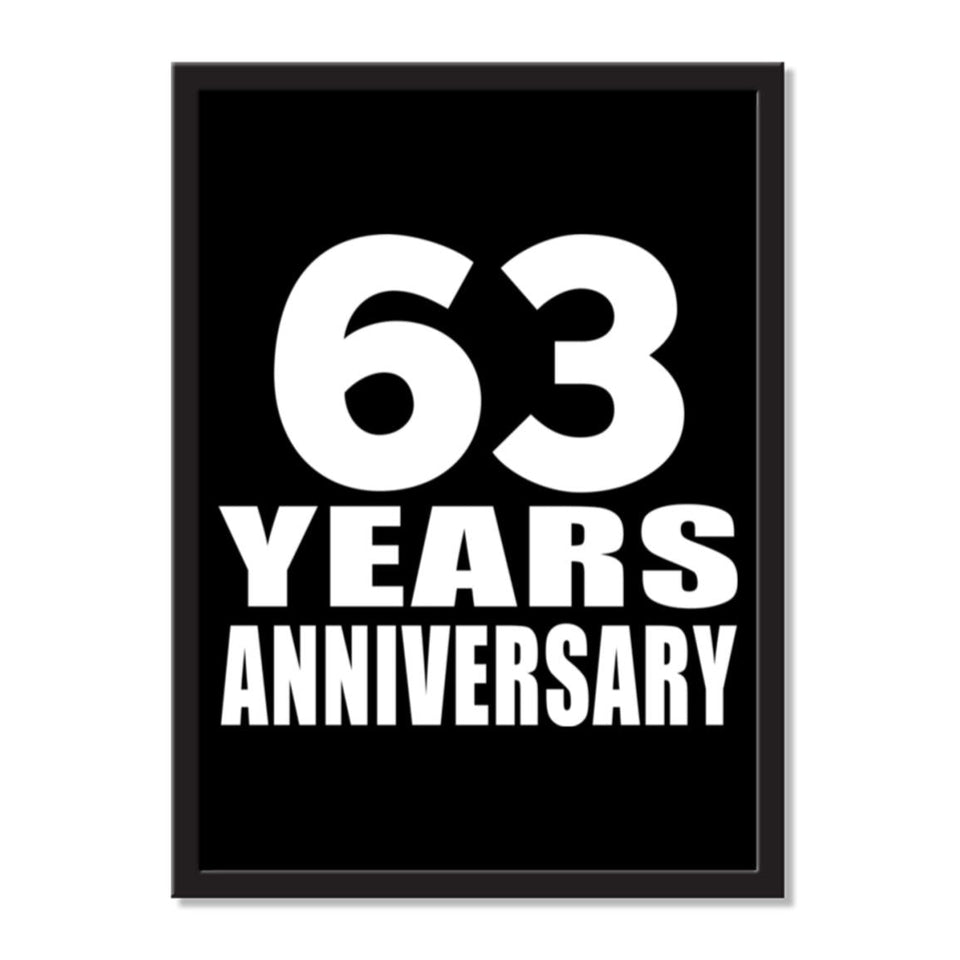 63 Years Anniversary - Portrait Frame Photo Tile