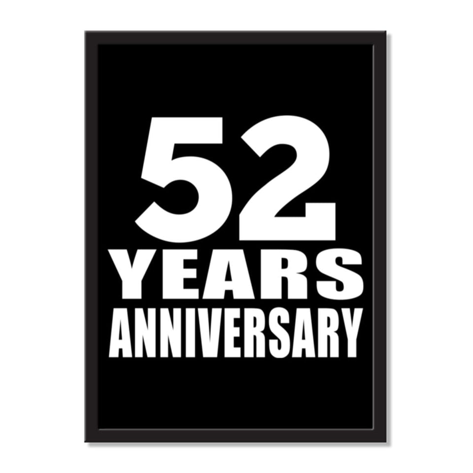 52 Years Anniversary - Portrait Frame Photo Tile