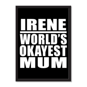 Irene World's Okayest Mum - Portrait Frame Photo Tile