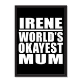 Irene World's Okayest Mum - Portrait Frame Photo Tile