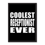 Coolest Receptionist Ever - Portrait Frame Photo Tile