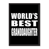 World's Best Granddaughter - Portrait Frame Photo Tile
