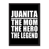 Juanita The Mom The Hero The Legend - Portrait Frame Photo Tile