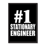 Number One #1 Stationary Engineer - Portrait Frame Photo Tile