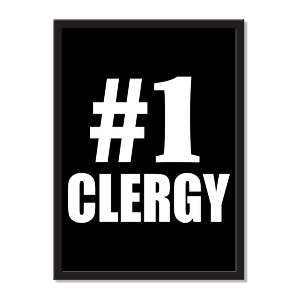 Number One #1 Clergy - Portrait Frame Photo Tile