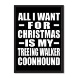All I Want For Christmas Is My Treeing Walker Coonhound - Portrait Frame Photo Tile