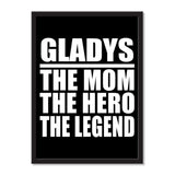 Gladys The Mom The Hero The Legend - Portrait Frame Photo Tile
