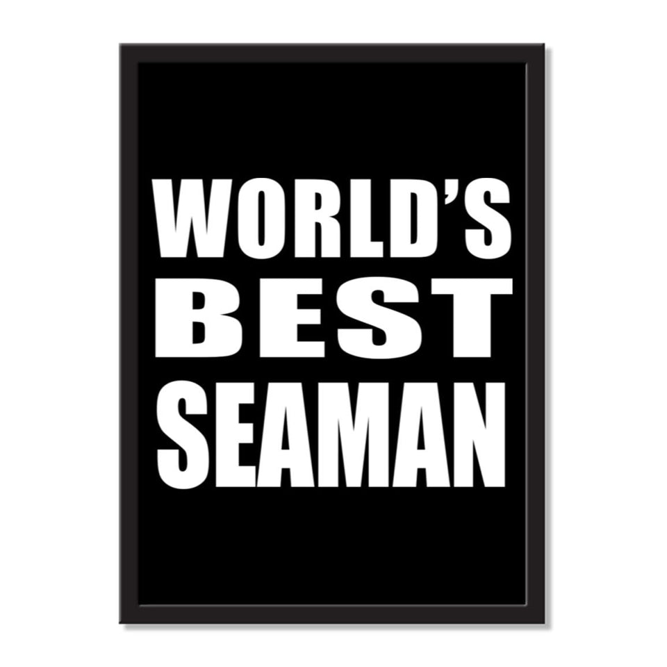 World's Best Seaman - Portrait Frame Photo Tile