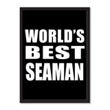 World's Best Seaman - Portrait Frame Photo Tile
