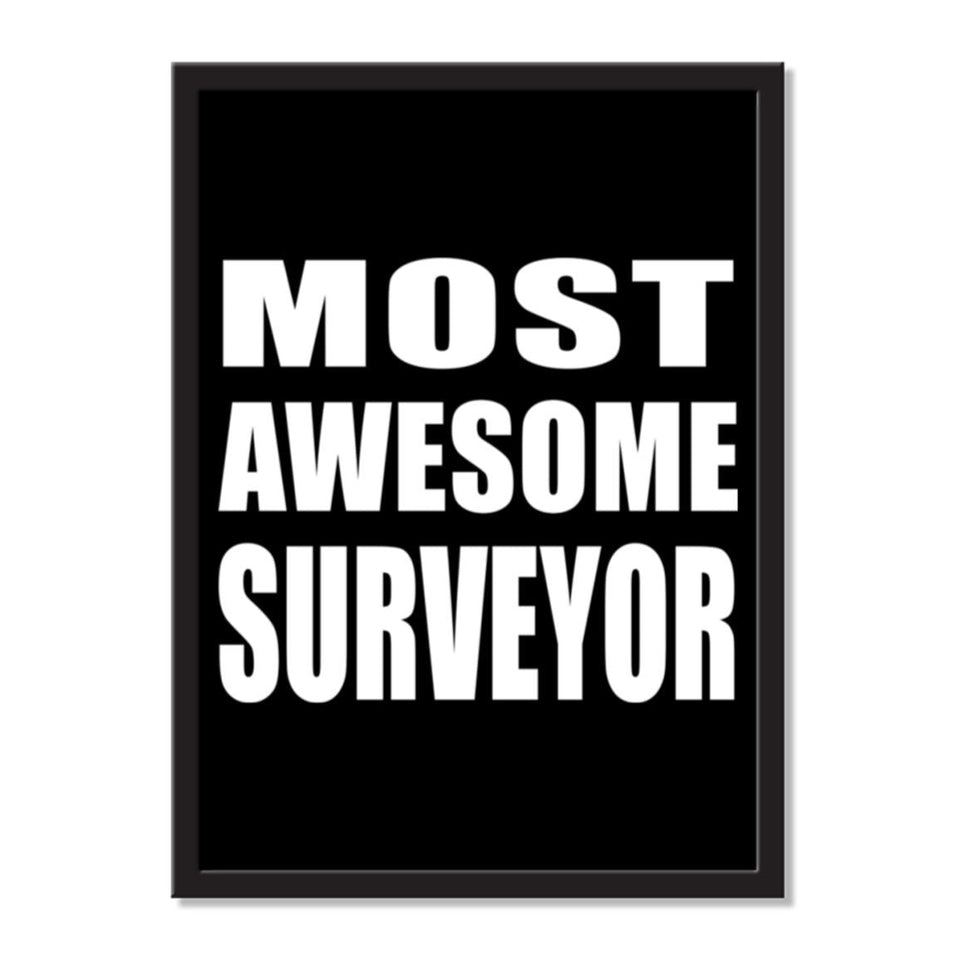 Most Awesome Surveyor - Portrait Frame Photo Tile
