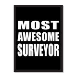 Most Awesome Surveyor - Portrait Frame Photo Tile