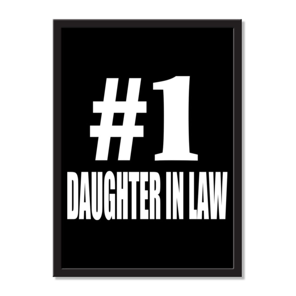 Number One #1 Daughter In Law - Portrait Frame Photo Tile