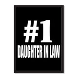 Number One #1 Daughter In Law - Portrait Frame Photo Tile