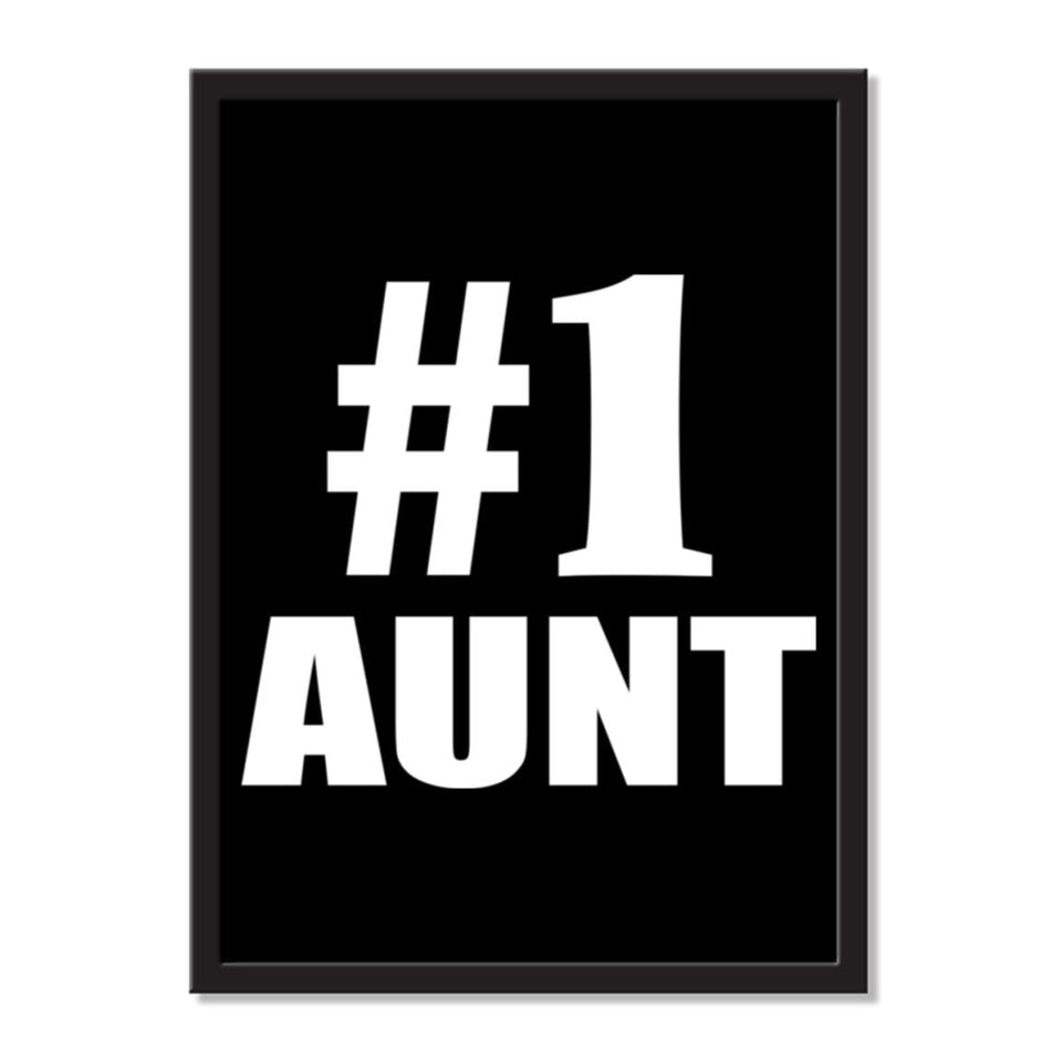 Number One #1 Aunt - Portrait Frame Photo Tile