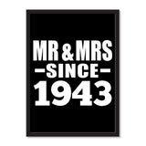 Mr & Mrs Since 1943 - Portrait Frame Photo Tile