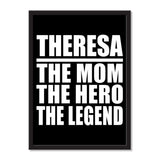 Theresa The Mom The Hero The Legend - Portrait Frame Photo Tile