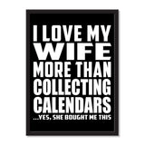 I Love My Wife More Than Collecting Calendars ...Yes, She Bought Me This - Portrait Frame Photo Tile