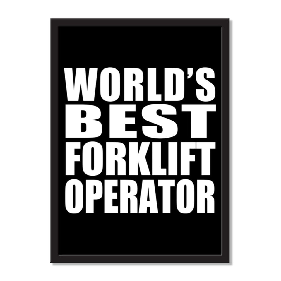 World's Best Forklift Operator - Portrait Frame Photo Tile