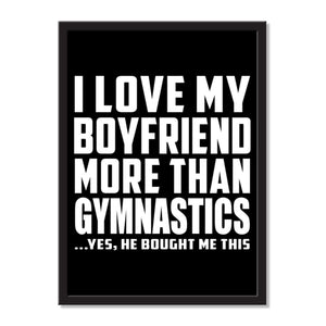 I Love My Boyfriend More Than Gymnastics ...He Bought Me This - Portrait Frame Photo Tile