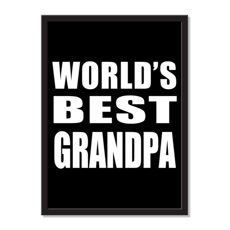 World's Best Grandpa - Portrait Frame Photo Tile