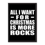 All I Want For Christmas Is More Rocks - Portrait Frame Photo Tile