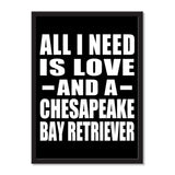 All I Need Is Love And A Chesapeake Bay Retriever - Portrait Frame Photo Tile
