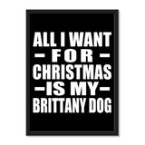 All I Want For Christmas Is My Brittany Dog - Portrait Frame Photo Tile