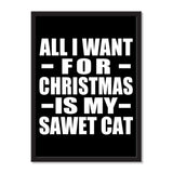 All I Want For Christmas Is My Sawet Cat - Portrait Frame Photo Tile