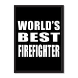 World's Best Firefighter - Portrait Frame Photo Tile