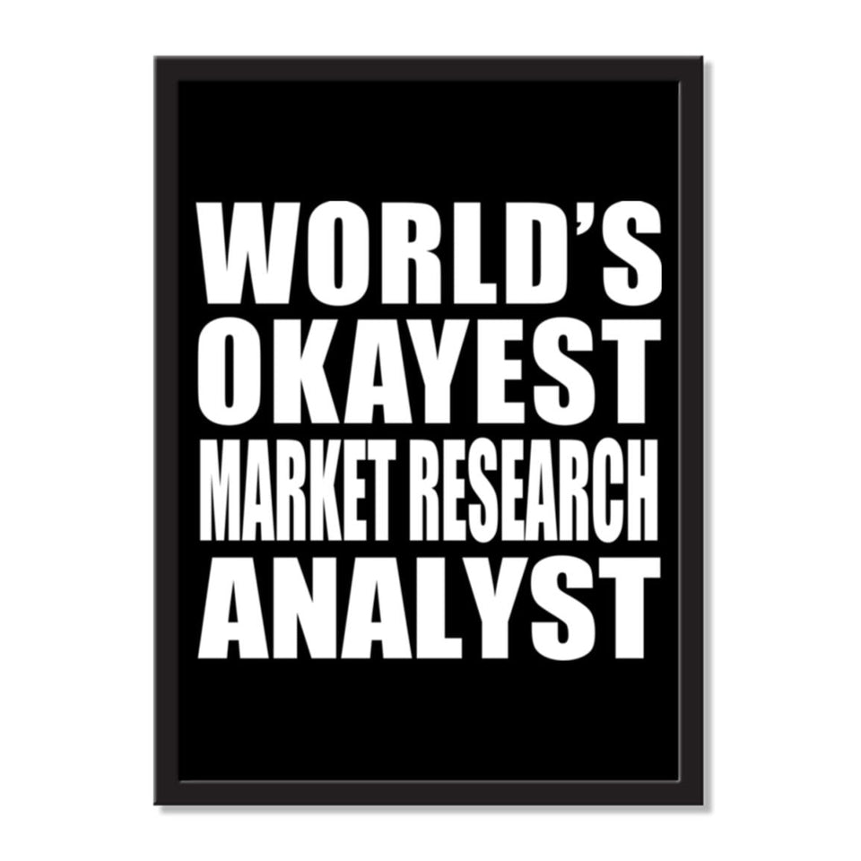 World's Okayest Market Research Analyst - Portrait Frame Photo Tile