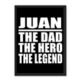 Juan The Dad The Hero The Legend - Portrait Frame Photo Tile