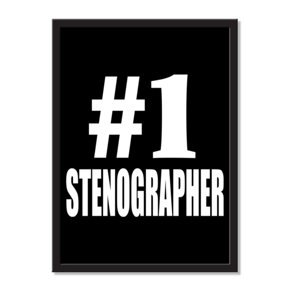 Number One #1 Stenographer - Portrait Frame Photo Tile