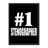Number One #1 Stenographer - Portrait Frame Photo Tile