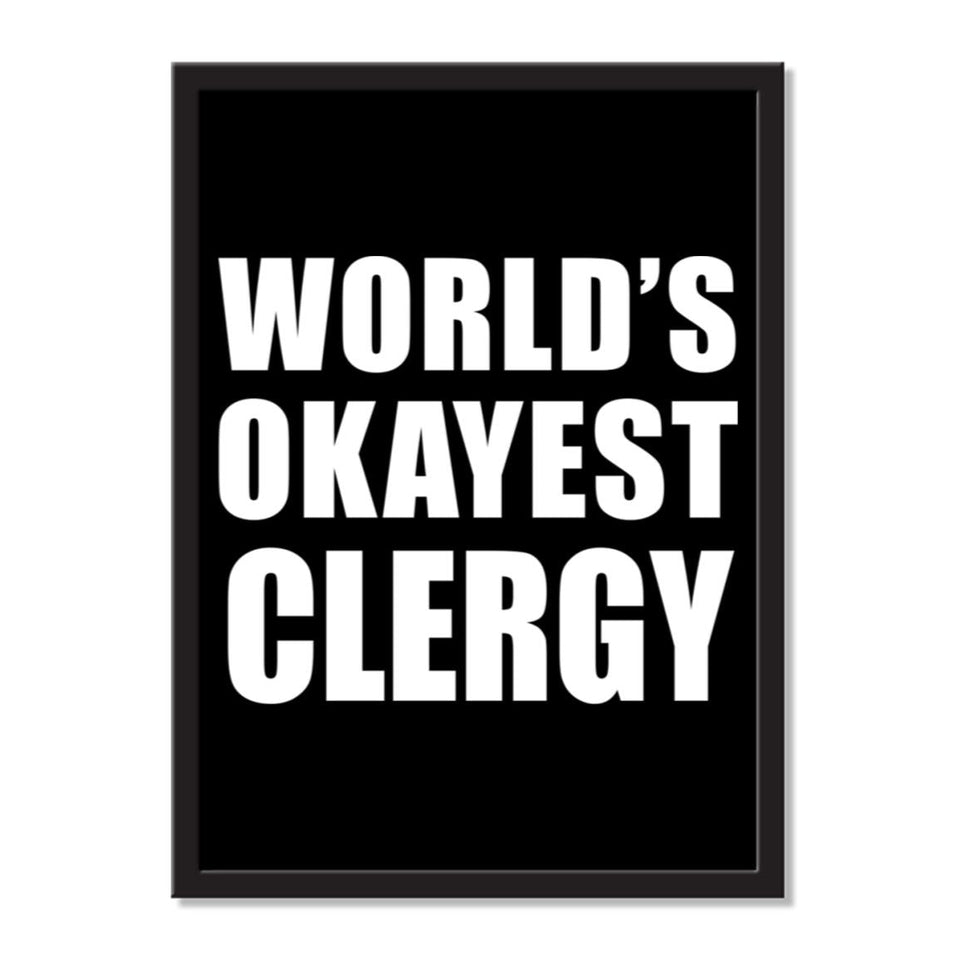 World's Okayest Clergy - Portrait Frame Photo Tile