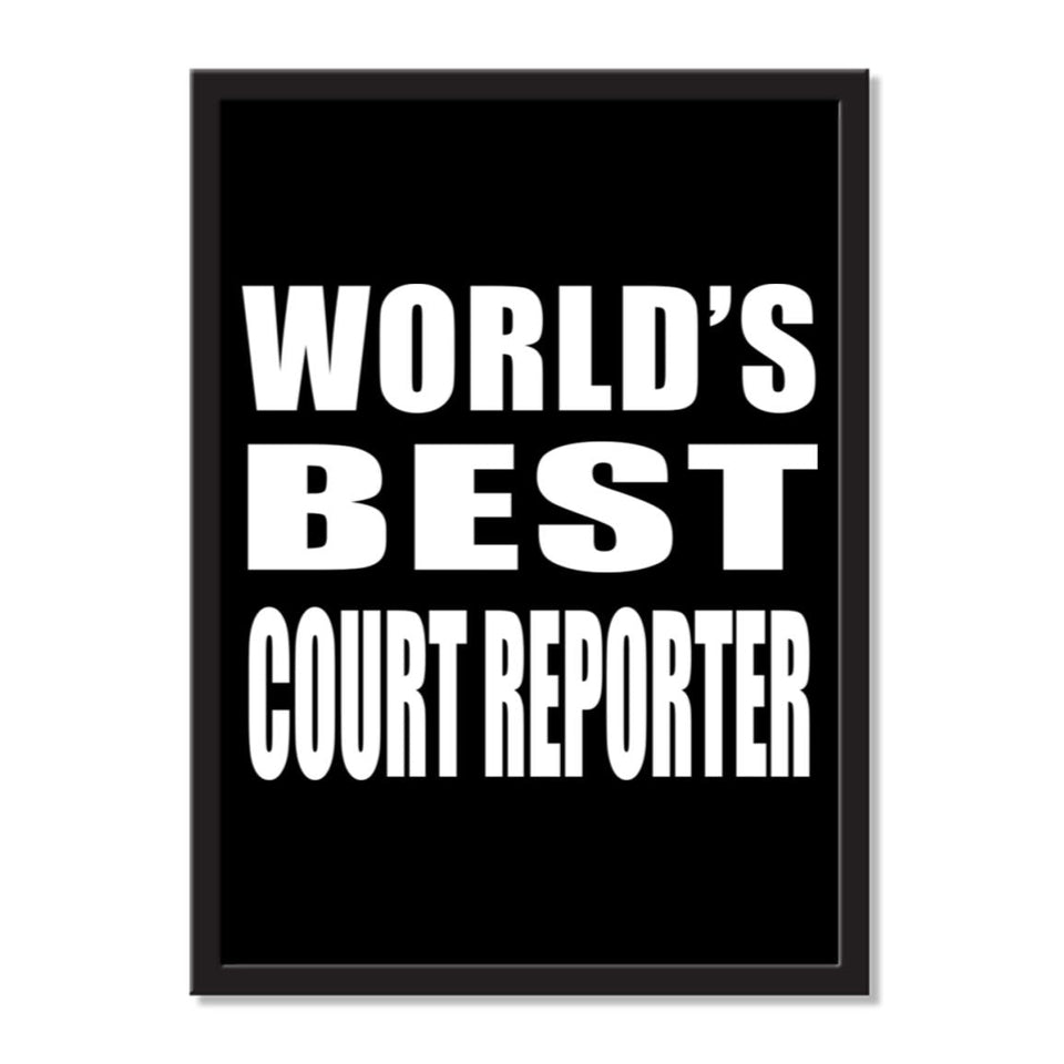World's Best Court Reporter - Portrait Frame Photo Tile