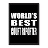 World's Best Court Reporter - Portrait Frame Photo Tile