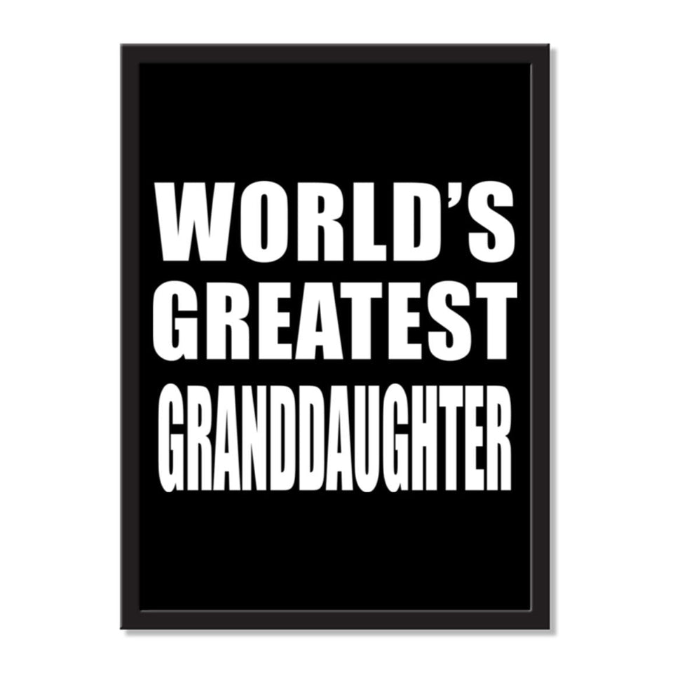 World's Greatest Granddaughter - Portrait Frame Photo Tile