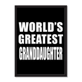 World's Greatest Granddaughter - Portrait Frame Photo Tile