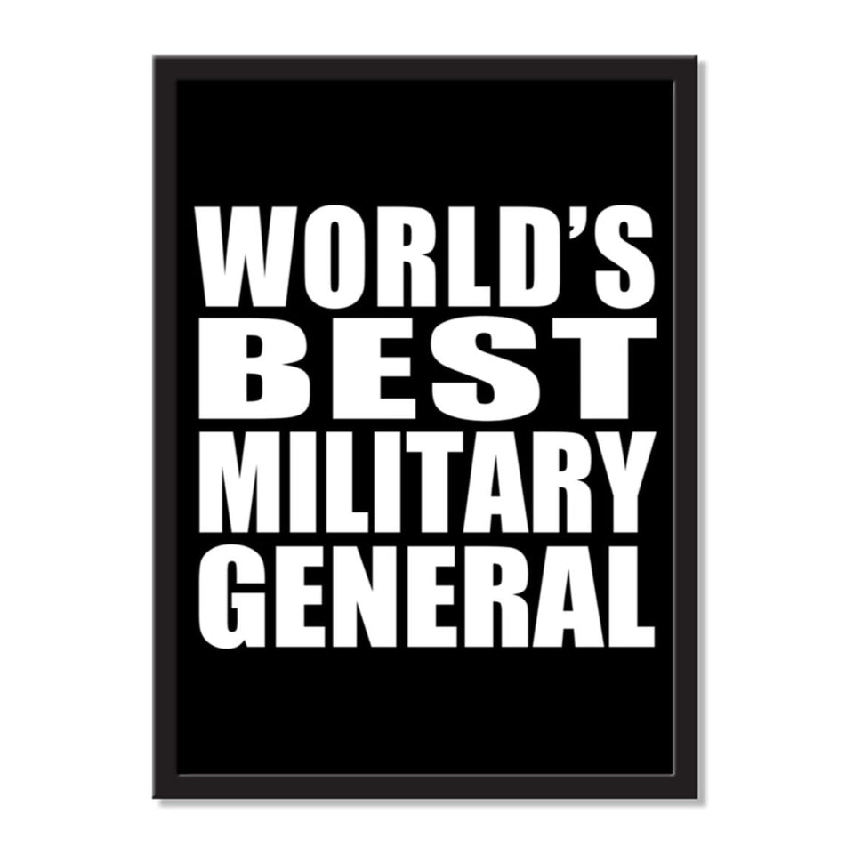 World's Best Military General - Portrait Frame Photo Tile
