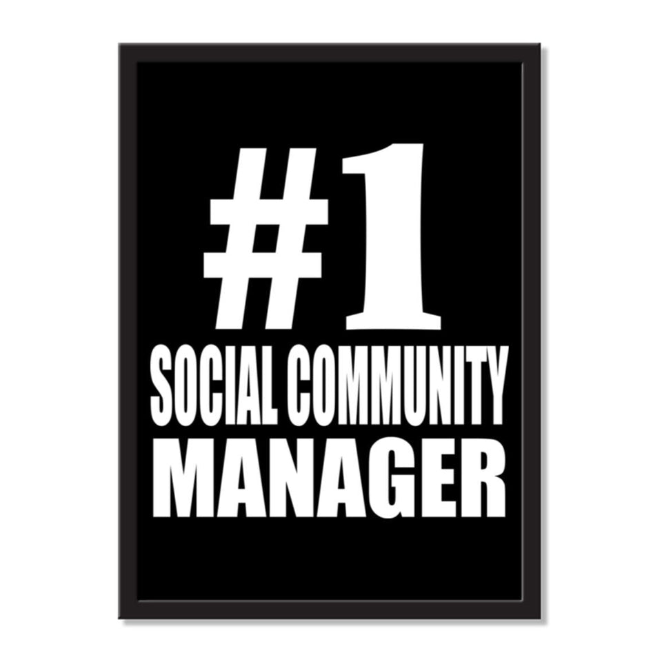 Number One #1 Social Community Manager - Portrait Frame Photo Tile