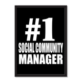 Number One #1 Social Community Manager - Portrait Frame Photo Tile