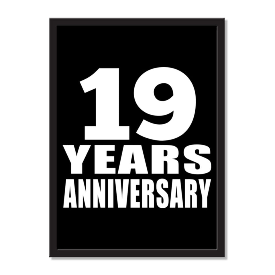 19 Years Anniversary - Portrait Frame Photo Tile