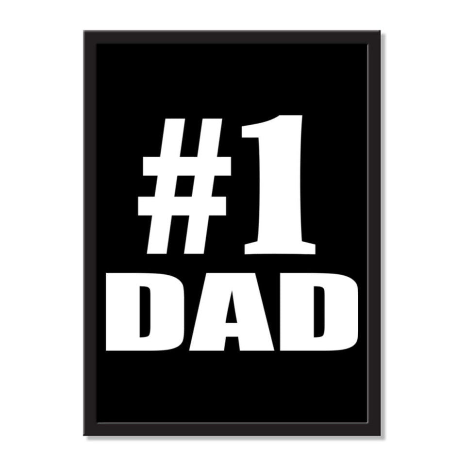 Number One #1 Dad - Portrait Frame Photo Tile