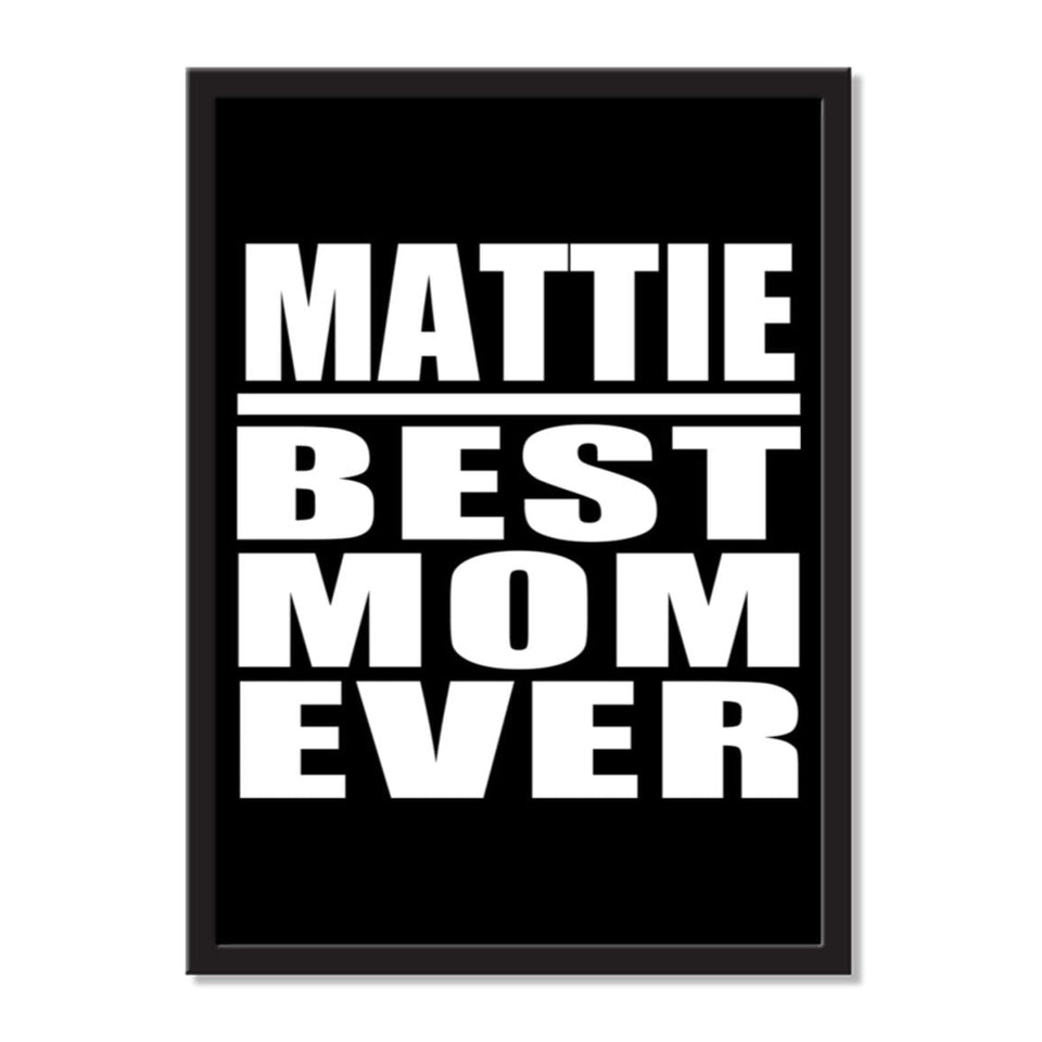 Mattie Best Mom Ever - Portrait Frame Photo Tile