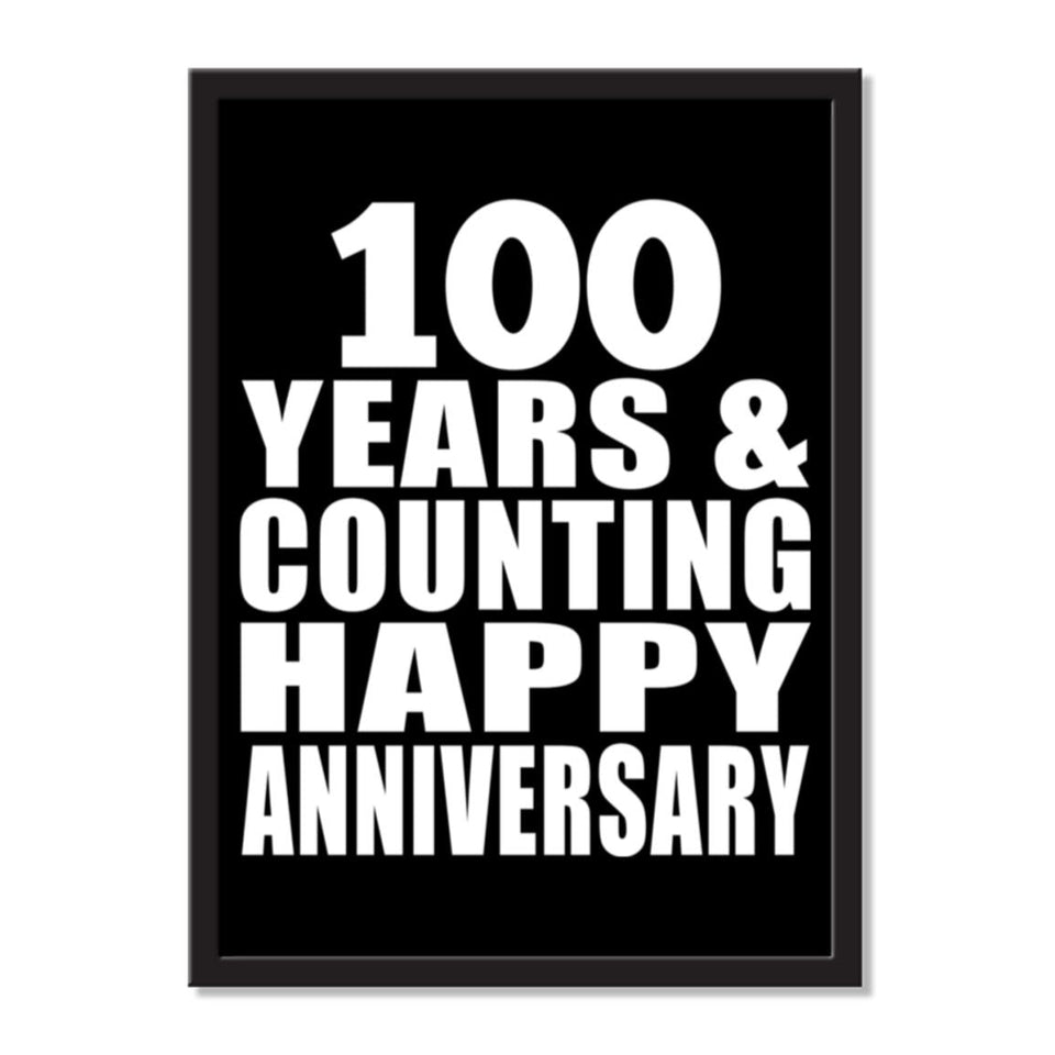 100 Years & Counting Happy Anniversary - Portrait Frame Photo Tile