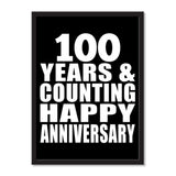 100 Years & Counting Happy Anniversary - Portrait Frame Photo Tile