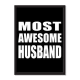 Most Awesome Husband - Portrait Frame Photo Tile