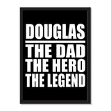 Douglas The Dad The Hero The Legend - Portrait Frame Photo Tile