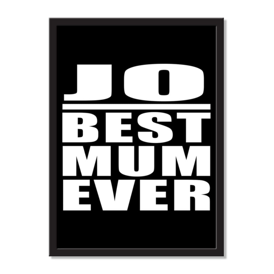 Jo Best Mum Ever - Portrait Frame Photo Tile